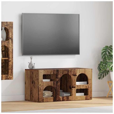 Mobile TV Legno vecchio 80 x 35 x 40 cm Legno multistrato - Foto 2