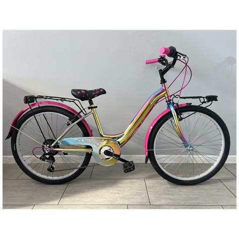 Bici 24 Telaio Cromatizzato Multicolore Modello Starcolor 6v Bicicletta Nuovo Modello Luci Led - Multicolore - Foto 1