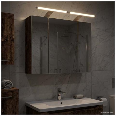 Mobiletto per specchio da bagno Legno vecchio 60 x 14,5 x 50 cm - Foto 2