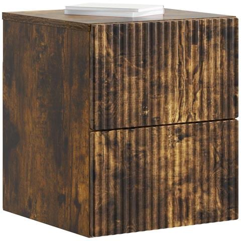 Mobiletto da notte a muro Rovere Fumo 33 x 34,5 x 40 cm - Foto 2