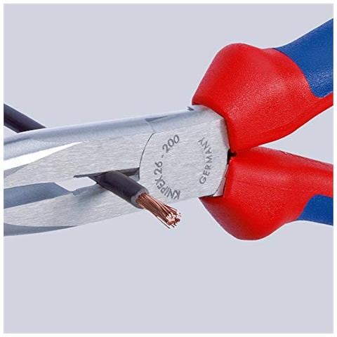 Pinza per meccanica - con becchi mezzotondi con Tronchese (pinza a becchi di Cicogna) (200 mm) 26 25 200 SB (confezione self-service / blister)  - Foto 2
