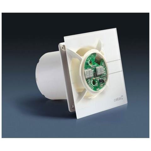 Estrattore Vetro Bagno Ventola Da 120mm Display Della Temperatura Umidostato Bianco - Foto 3