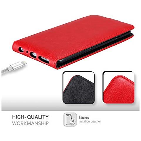 Custodia Compatibile Con Apple Iphone 6 Plus / Iphone 6s Plus In Rosso Mela - Coperchio Protettivo In Design Flip Con Chiusura Magnetica - Foto 2
