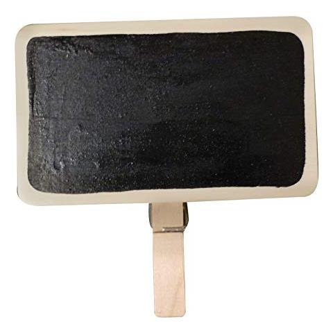 6 Mollette Di Legno Con Ardesia 9 Cm - Foto 2