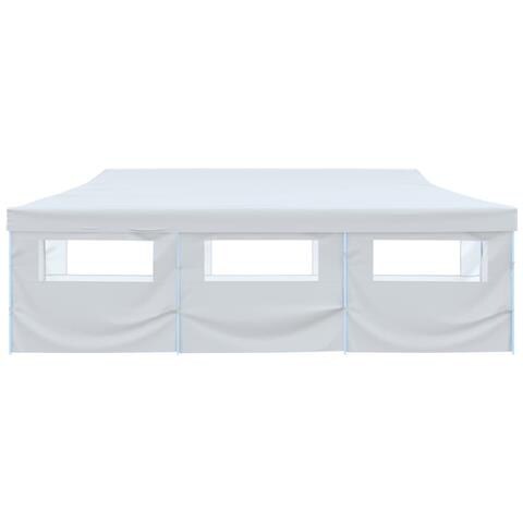 Tenda Pieghevole Pop-up Con 8 Pareti Laterali 3x9 M Bianca - Foto 2