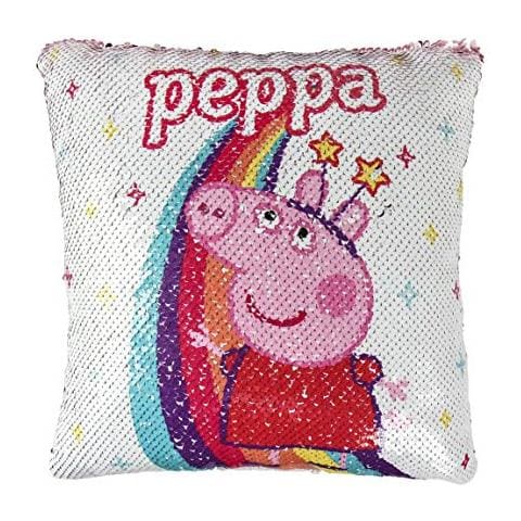 Peppa Pig - Cuscino Con Paillette, Colore: Rosa, 30 X 30 Cm - Foto 2