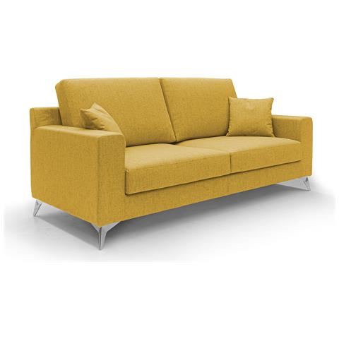Divano 3 Posti Vertigo Made In Italy 166 Cm Giallo - Foto 7
