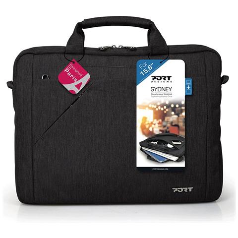 Borsa Toploading per Notebook fino a 15.6" in Poliestere Colore Nero - Foto 1