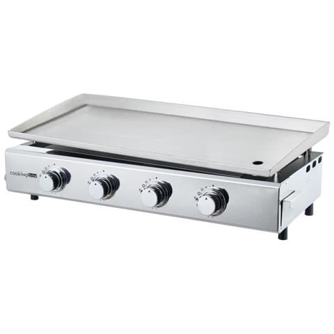 Plancha A Gas - 4 Fuochi - Tutto Inox - Piano Cottura - Xxl - 84 X 34 Cm - Foto 1