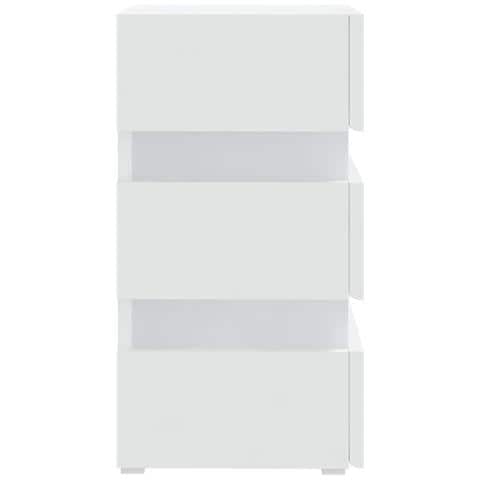 Comodino con Luci LED Bianco 45x35x67 cm in Legno Multistrato - Foto 9