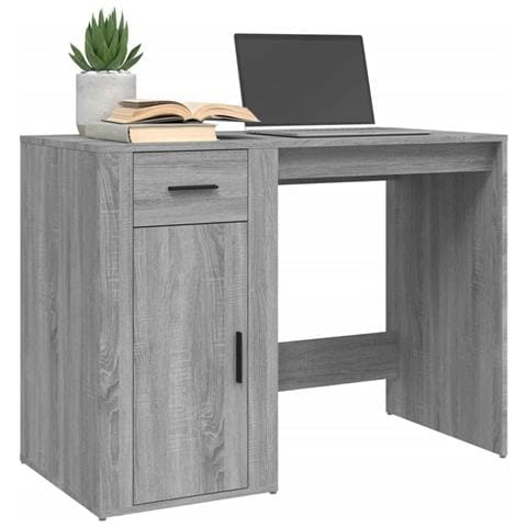 Scrivania Grigio Sonoma 100x49x75 Cm In Legno Multistrato - Foto 2