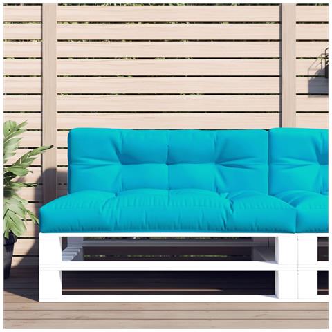 Cuscini Per Divani In Pallet 2 Pz Turchese In Tessuto - Foto 9