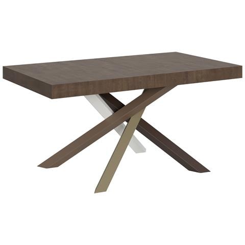Tavolo Allungabile 90x160/264 Cm Volantis Telaio Gambe 4 Colori (c) - Noce - Foto 5