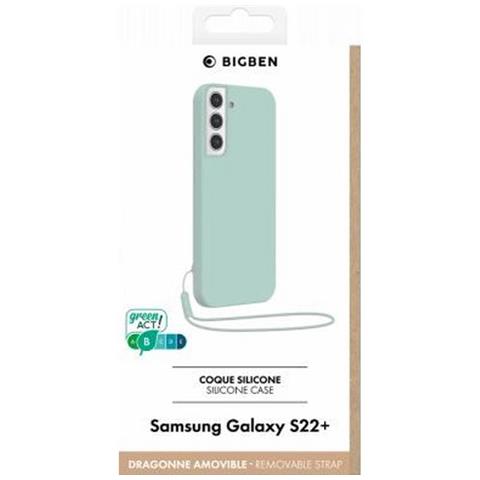 Cover Silicone Per Samsung S22 5g Con Cordino Da Polso Abbinato, Azzurro - Foto 2