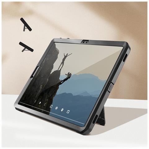Cover Completa Per Samsung Tab S9 Fe / S10 Fe Antishock Cavalletto, Nero - Foto 2