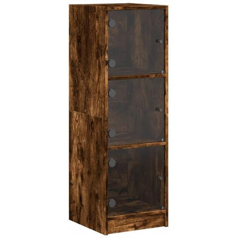 Credenza Con Ante In Vetro Rovere Fumo 35x37x109 Cm - Foto 2