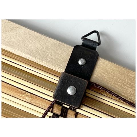 Tenda A Rullo Tapparella Bamboo A Caduta Pannello Porta Finestra Modello Oxaka 120x250 Naturale - Foto 5