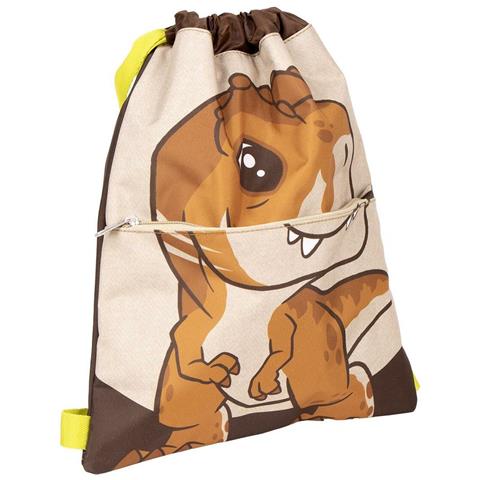 Zaino A Sacca Per Bambini Marrone Ocra 27 X 33 Cm - Foto 1