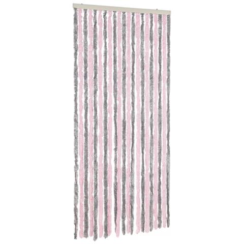 Tenda Antimosche Grigio Argento E Rosa 100x200 Cm In Ciniglia - Foto 2
