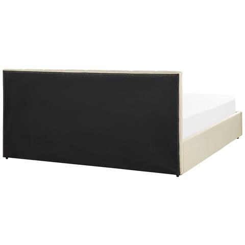 Letto Contenitore Tessuto Dreux 180 X 200 Cm Beige - Foto 2