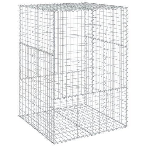 Cesto Gabbione Con Copertura 100x100x150 Cm In Ferro Zincato - Foto 2