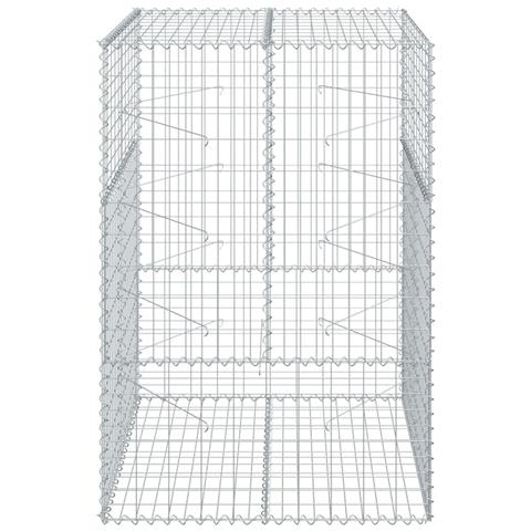 Cesto Gabbione Con Copertura 100x100x150 Cm In Ferro Zincato - Foto 3