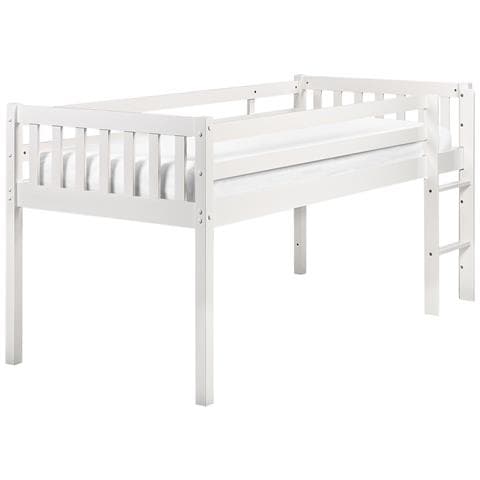 Letto Rialzato Legno Bianco 90 X 200 Cm Peipin - Foto 2