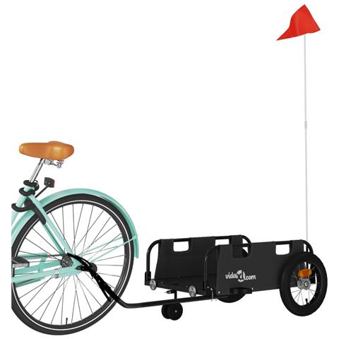 Rimorchio Da Bici Nero Oxford E Ferro - Foto 3