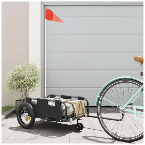 Rimorchio Da Bici Nero Oxford E Ferro - Foto 1