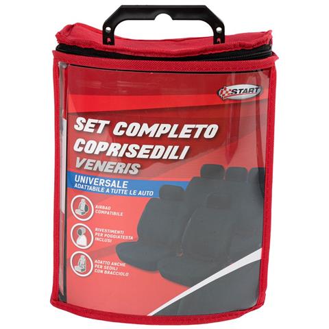 Set Completo Coprisedili Veneris Nero Per Auto Universale Per Tutte Le Auto - Foto 2