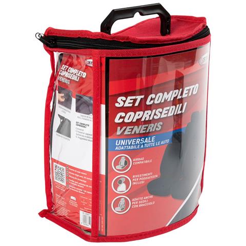 Set Completo Coprisedili Veneris Nero Per Auto Universale Per Tutte Le Auto - Foto 3