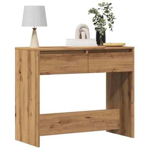 Tavolo Consolle Rovere Artigianale 89x41x76,5cm In Truciolato - Foto 1