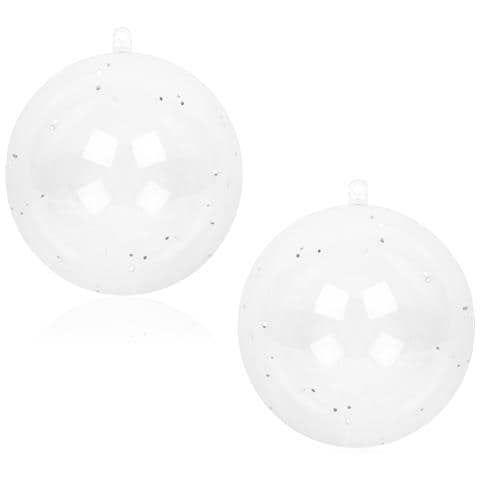 Set Di 2 Pendaggi Natalizi A Forma Di Palla Di 10cm. - Foto 1