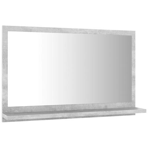 Lusso Casadino - Specchio Da Bagno Grigio Cemento 60x10,5x37cm Legno Multistrato - Foto 2