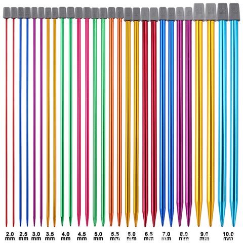 Set Di 14 Paia Di Ferri Da Maglia Colorati Da 35 Cm - Foto 2