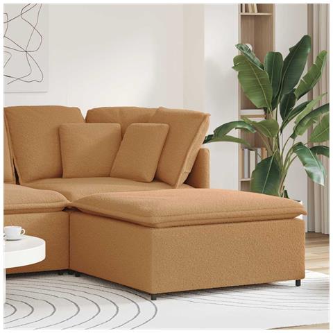 Modulo Poggiapiedi Divano Modulare Beige 100x100x48 cm - Foto 2