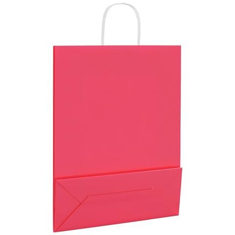 Sacchetti di Carta 250 pz con Manici Rosa 32x12x42 cm - Foto 9