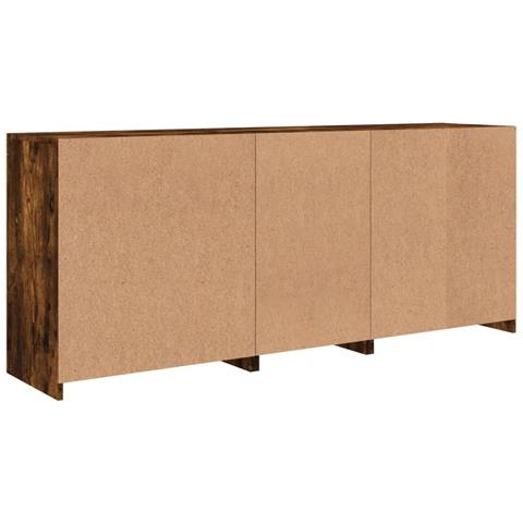 Credenza con Luci LED Rovere Fumo 162x37x67 cm - Foto 9