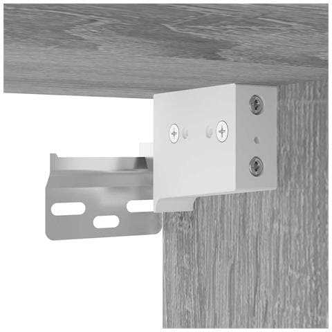 Set Mobili da Bagno 3 pz Grigio Sonoma in Legno Multistrato - Foto 9