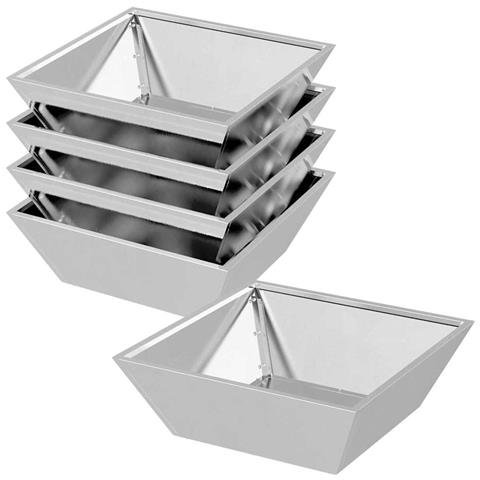 Vaso a Ciotola da Giardino 5 pcs Argento 50 x 50 x 15 cm - Foto 1