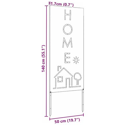 Pannello Decorativo da Giardino Argento 50 x 140 cm - Foto 9