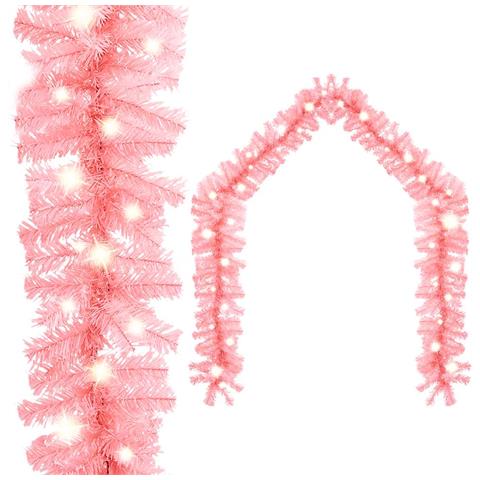 Lusso Casadino - Ghirlanda Natalizia Con Luci A Led 10 M Rosa - Foto 2