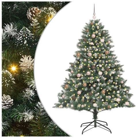 Albero di Natale artificiale con 300 LED Verde 210 cm - Foto 1