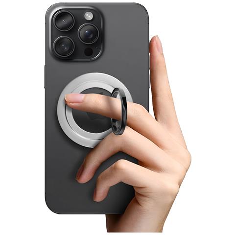 Anello Di Supporto Magsafe Per Iphone, Magnetico E Rotante, Argento - Foto 2