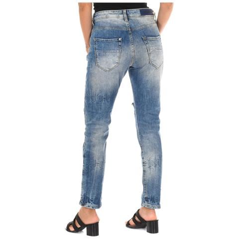 Jeans Lunghi Da Donna Effetto Consumato 10dbf0667 - Foto 2