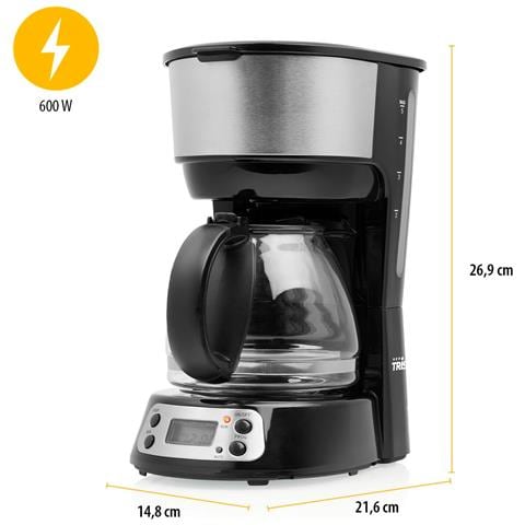 Macchina Caffè, Per 4-6 Tazze, Funzione Keep Warm, Spegnimento Automatico, Sistema Antigoccia, Filtro Dell'acqua Rimovibile, Senza Bpa, Parti Lavabili In Lavastoviglie - Foto 2