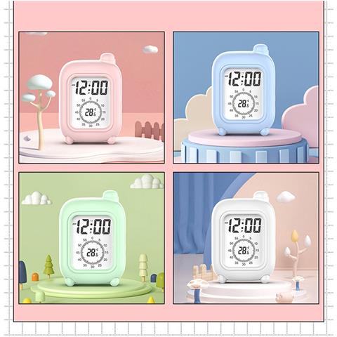 Sveglia A Valigia Ricaricabile Con Timer Visivo Per Studio Focalizzato Blue - Foto 5