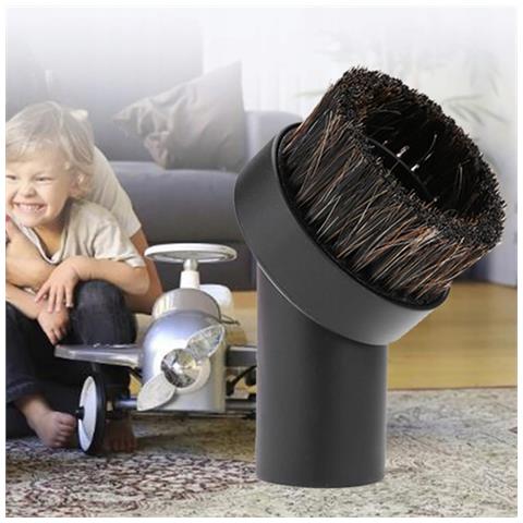 Spazzola Rotonda Universale Con Setole 32 Mm - Compatibile Con Aspirapolvere | Diametro 63 Mm, Nero | Pulizia Delicata E Precisa - Foto 6