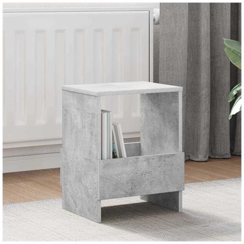Scaffale per riviste 2 pcs Grigio cemento 35 x 30 x 45 cm - Foto 2