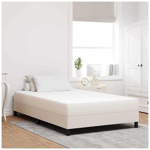 Materasso da Letto con materasso Crema 120 x 190 cm Tessuto - Foto 2